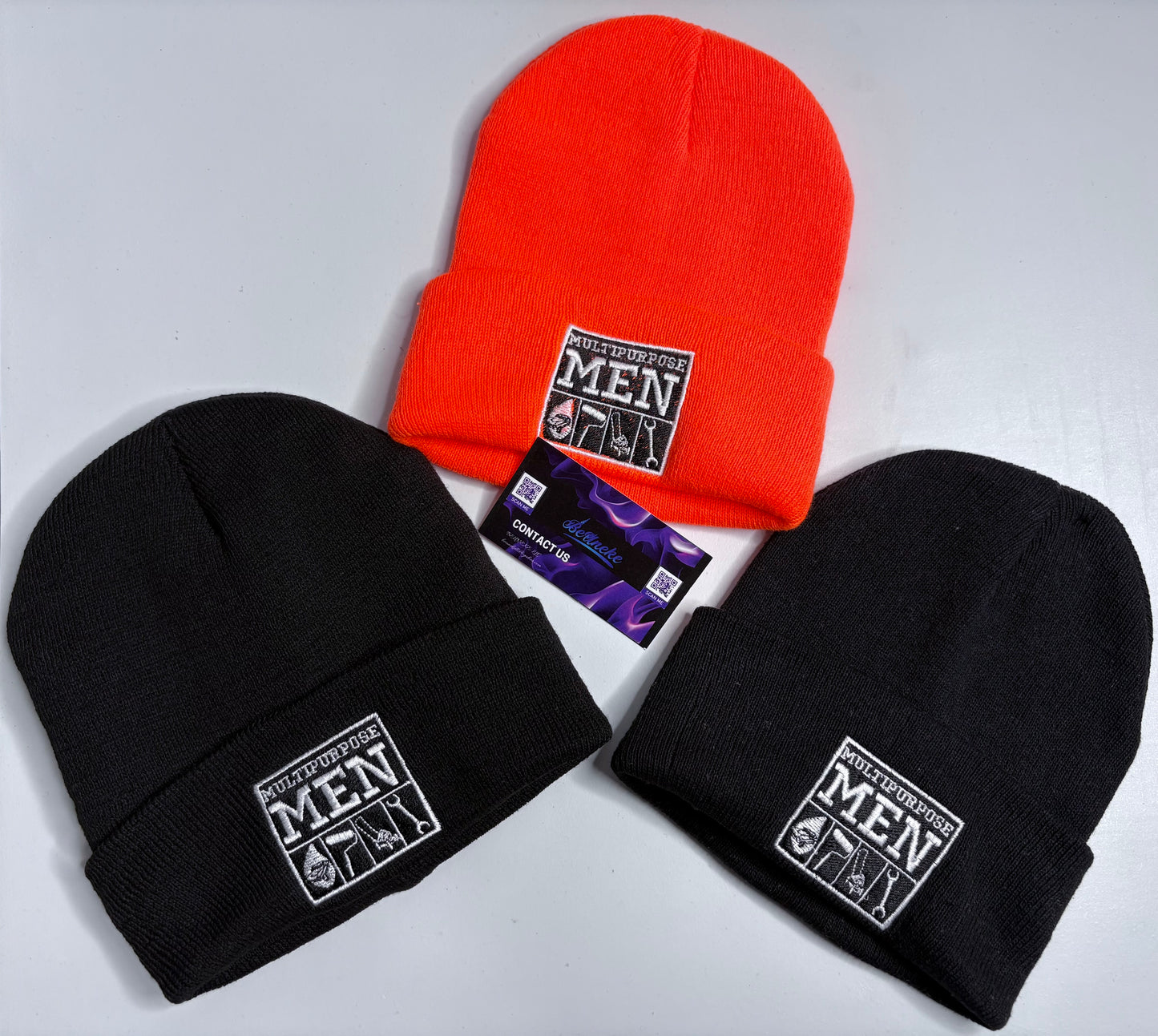 CUSTOM TEXT EMBROIDERED BEANIE