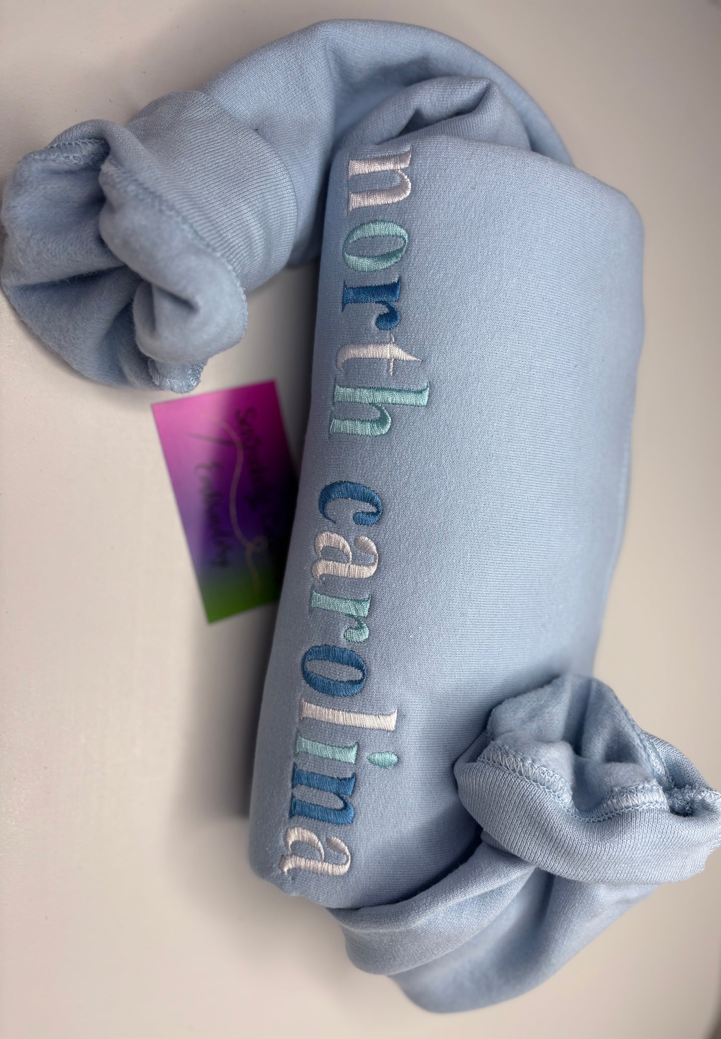 North Carolina/State Embroidered Lettering Sweatshirt