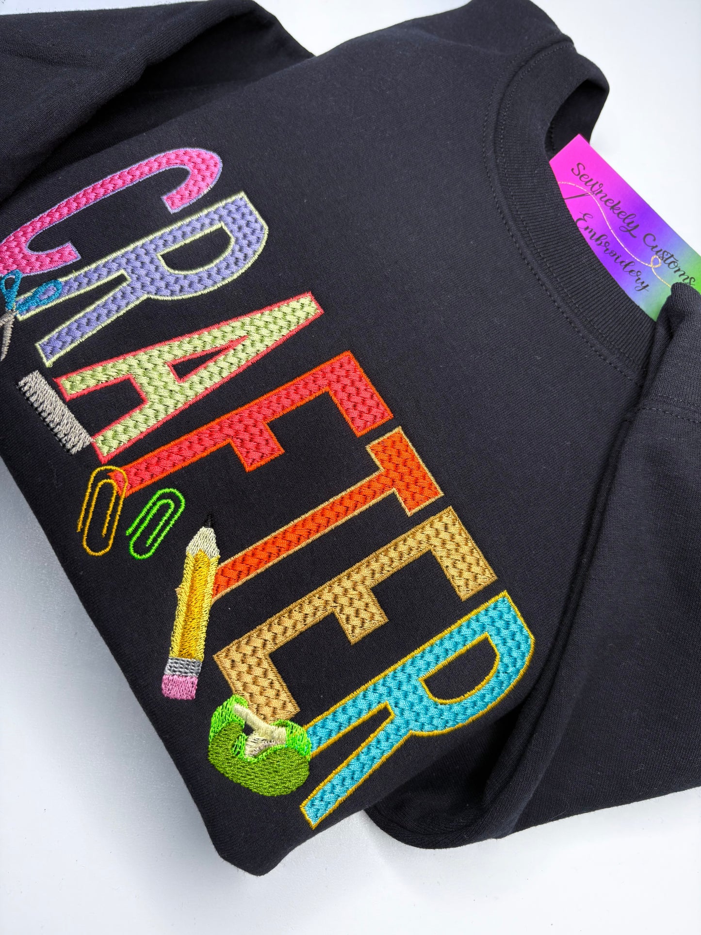 PERSONALIZED TEXTURED WORD SWEATSHIRT