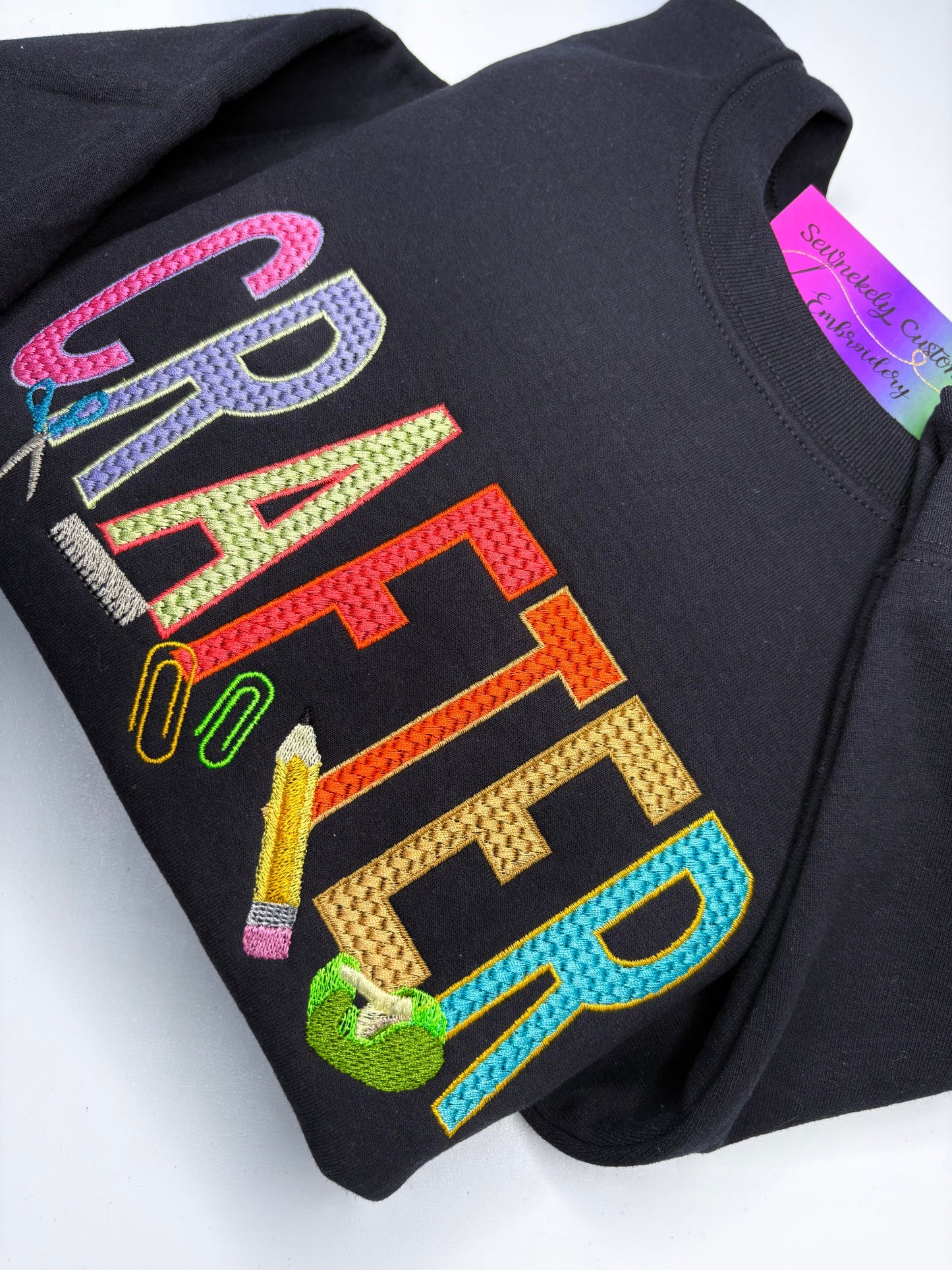 PERSONALIZED TEXTURED WORD SWEATSHIRT