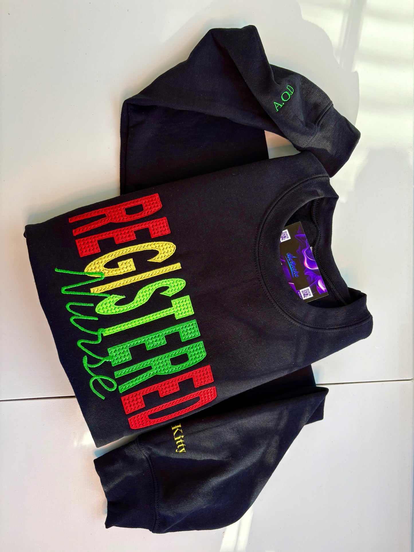 PERSONALIZED TEXTURED WORD SWEATSHIRT