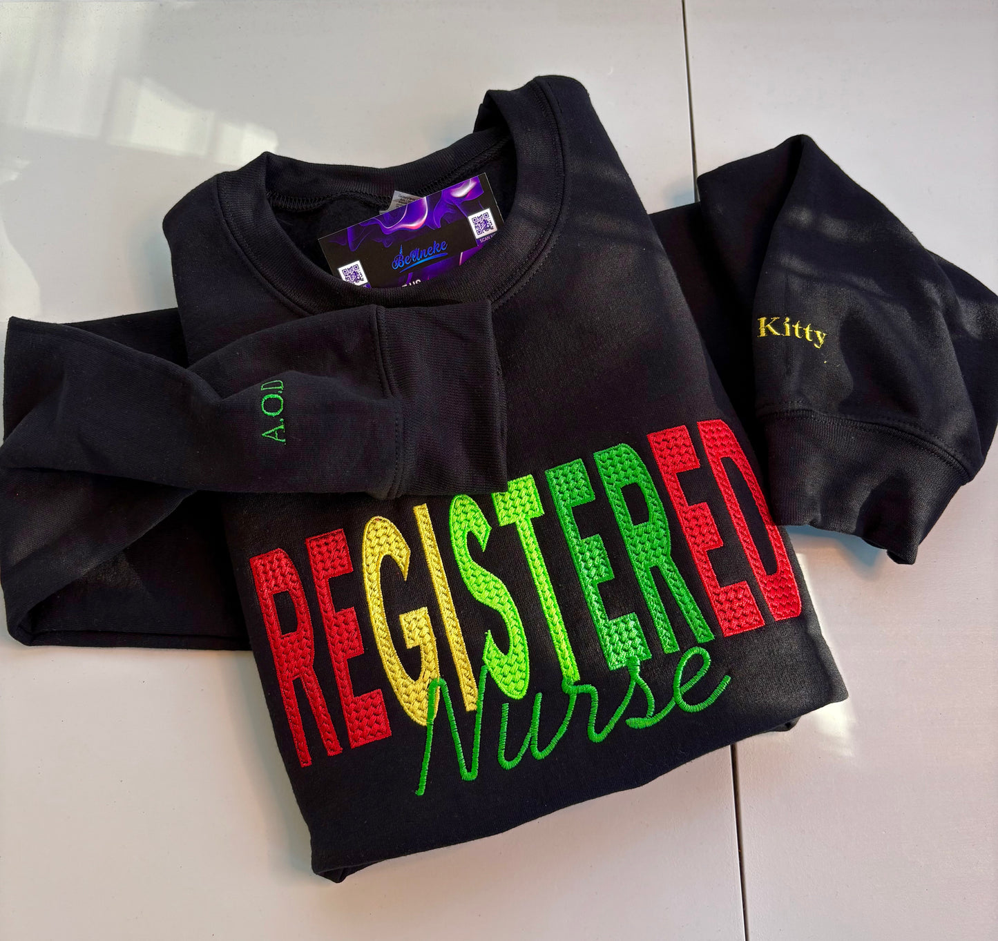 PERSONALIZED TEXTURED WORD SWEATSHIRT