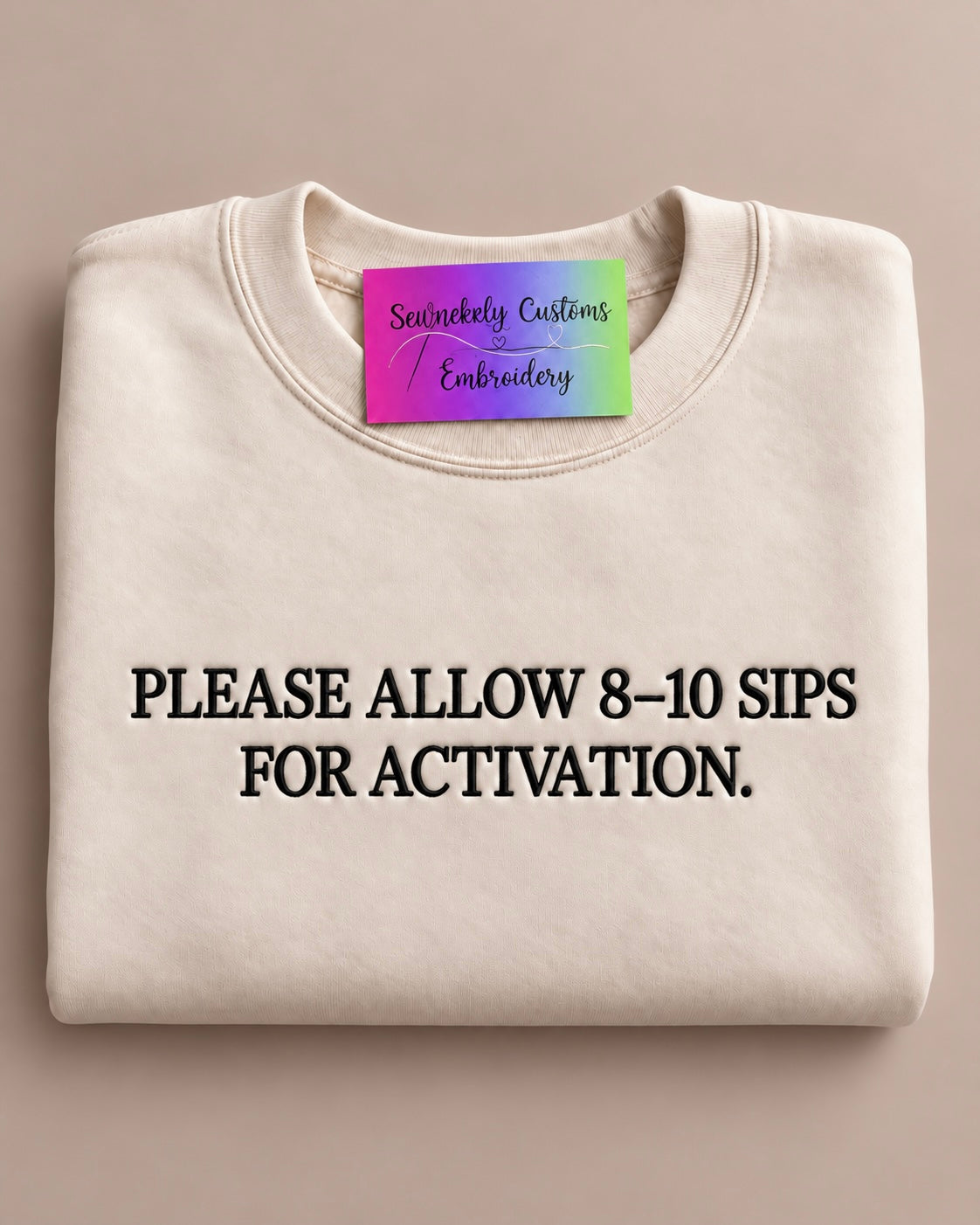 Please Allow 8–10 Sips for Activation 🥤