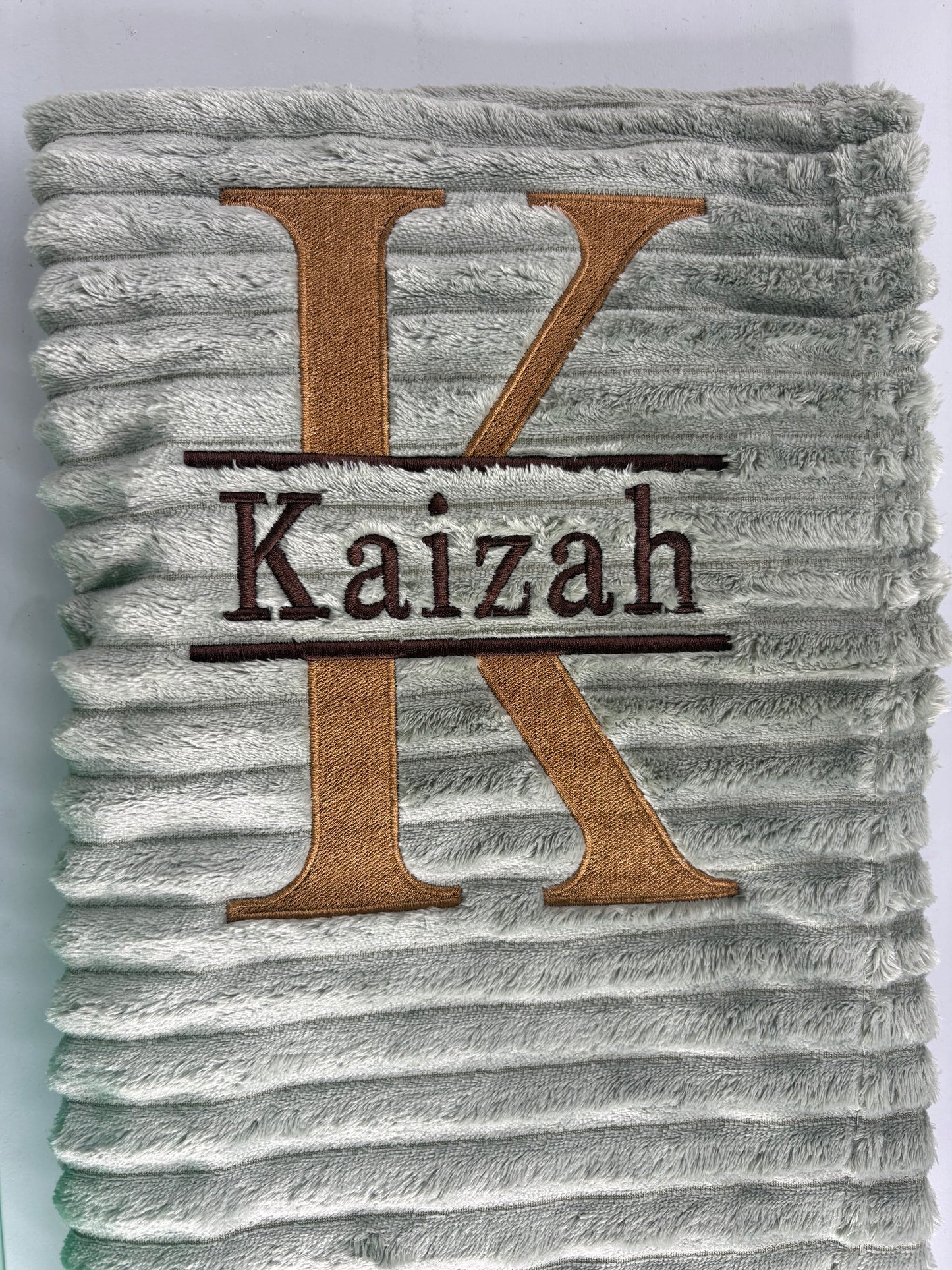 Personalized Monogram Baby Blanket 🤎🧸