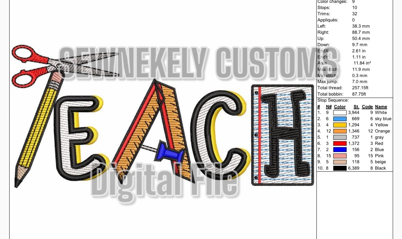 (PART 2) Digital Embroidery Design File Products