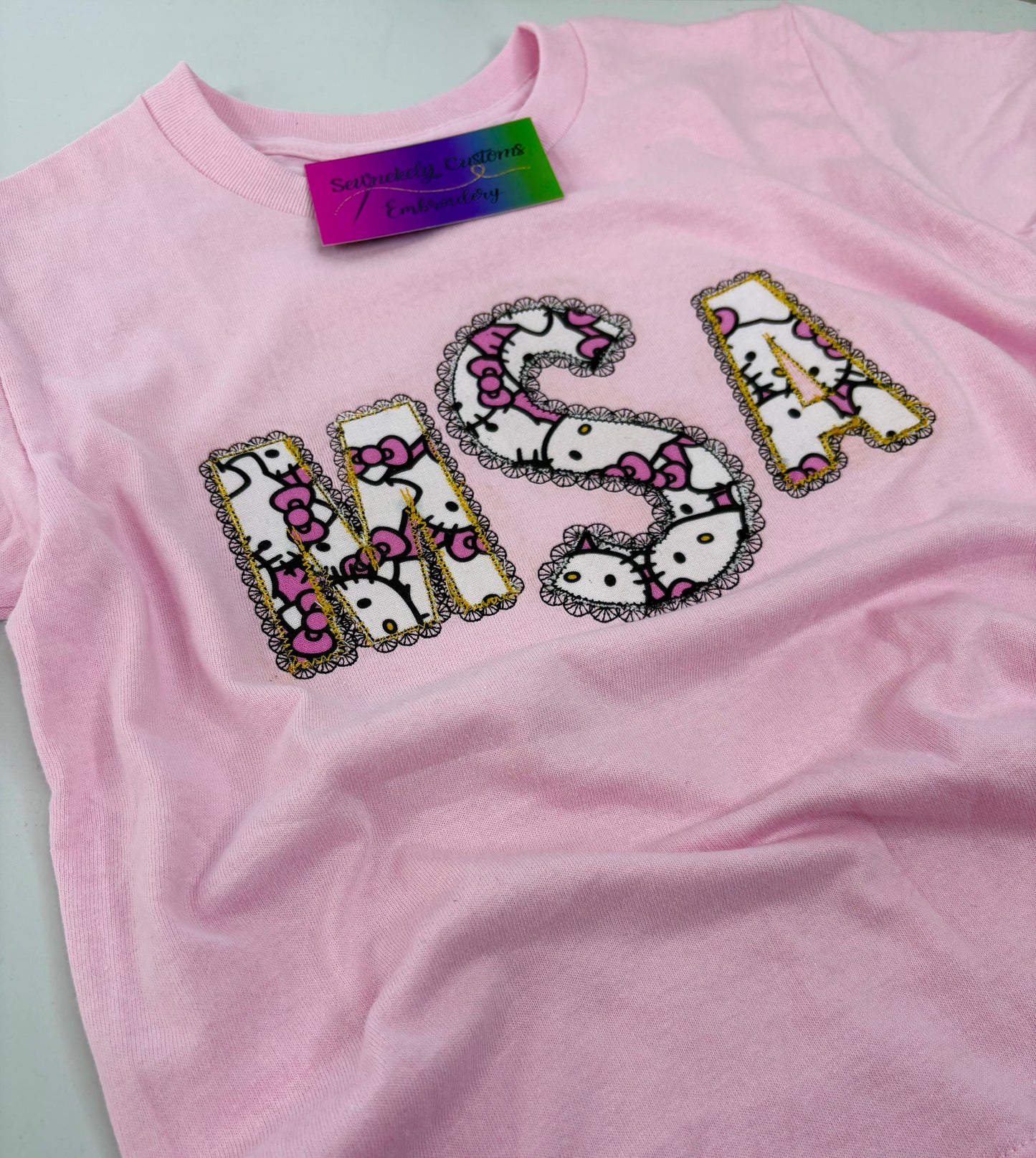 Custom Appliqué Monogram Shirt | Fabric | Personalized Shirt | Gift for Kid | Gift for Children